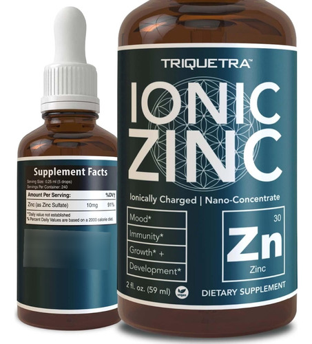 Zinc Iónico Liquido Triquetra Health 59 Ml