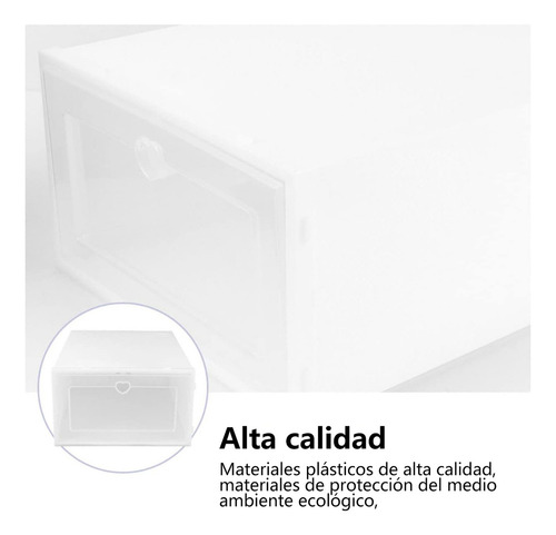 Pack 10 Zapateras Organizador De Zapatos Caja Apilables Color Blanco Blanco