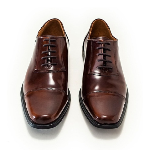 Zapato De Cuero Tipo Charol Goma Hombre Envio Gratis