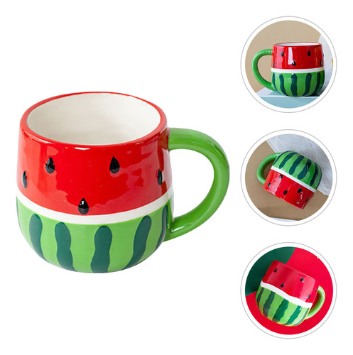 Taza De Café De Cerámica Con Forma De Sandía Con Dibujos Ani