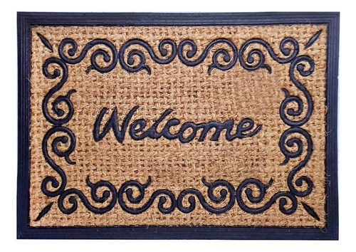 Alfombra Felpudo P/entrada De Coco Y Goma Rectangular, 12580 Diseño De La Tela Modelo 10