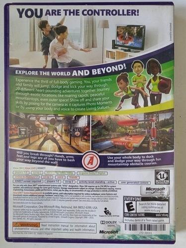 Jogo Kinect Adventures Original Xbox 360 Midia Fisica. (Usado)