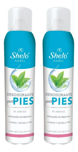 2 Pack Desodorante Para Pies Shelo