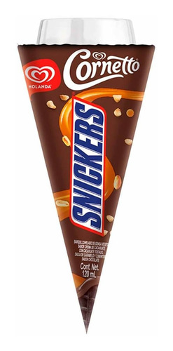 Helado Cornetto Snickers 120ml
