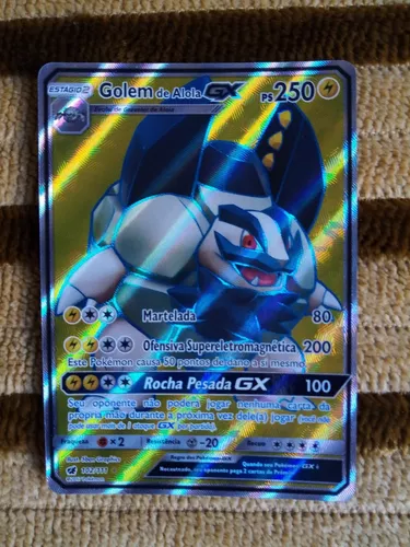 Carta Pokémon Lendário Solgaleo Gx Dourado Sol E Lua