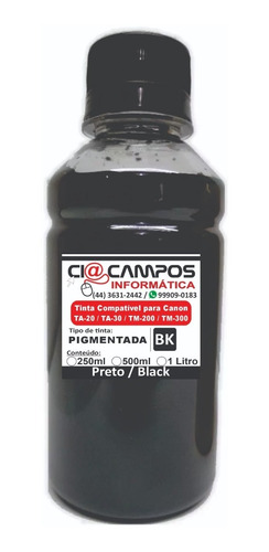 Tinta Pigmentada Compatível Para Canon Ta 20 Ta 30 C M Y K