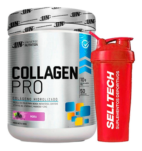 Colágeno Universe  Nutrition Collagen Pro 500gr Mora +shaker