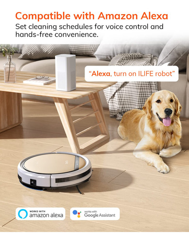 Robot Aspirador Y Trapeador Wifi Alexa Pelo De Mascotas