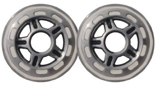 Ruedas En Línea Clear/silver 80 Mm 78a 2-pack 5-spoke