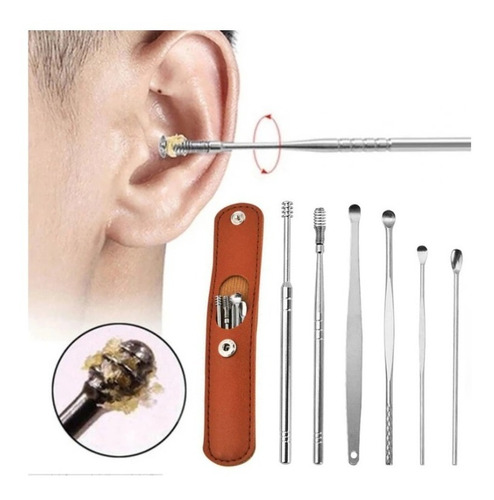 Kit Set 6 Piezas Removedor Cerumen Limpia Oídos Cera Oreja