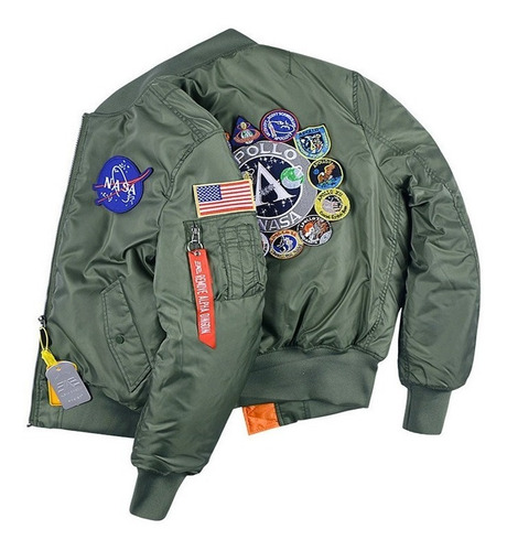 Chaqueta De Aviador Acolchada De Invierno De La Nasa