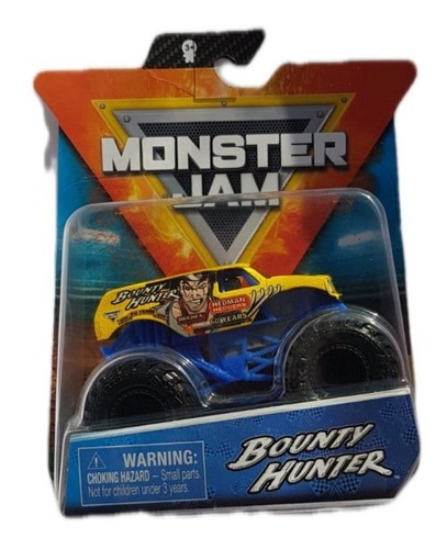 Monster Jam Escala 1:64  Metal Camioneta Amarillo / Azul