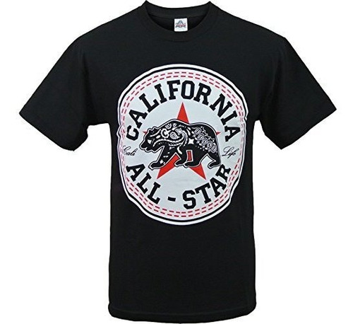 California All Star Cali Life Bandana Bear Camisa Para Hombr