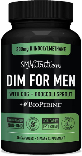 Smnutrition | Dim For Men Diindolylmethane | 300mg | 60 Caps