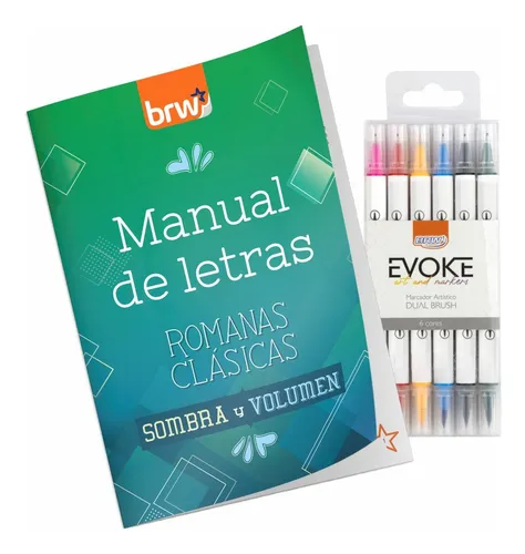 Manual Lettering Letras+ Marcadores Dualbrush X6 Colores Brw