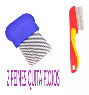 2 Peines Peinillas Metálicos Piojos Y Cabello Libre Liendres