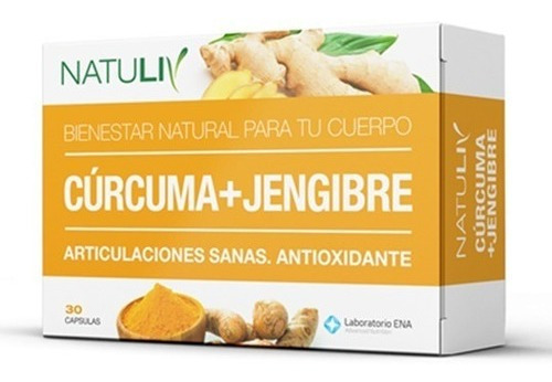 Natuliv Cúcuma + Jenjibre Articulación Sana X 30 Cápsulas