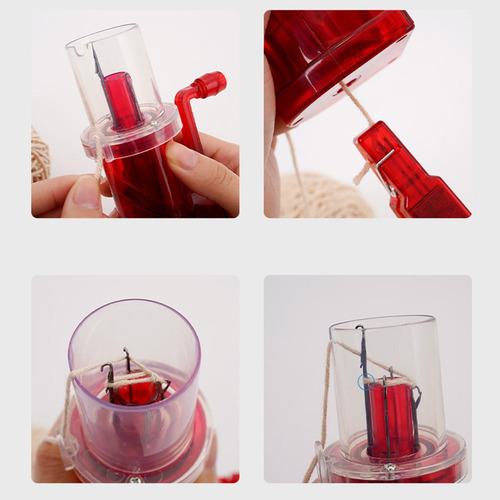 Máquina De Tejer Operada A Mano Cola De Punto De Mano Rojo