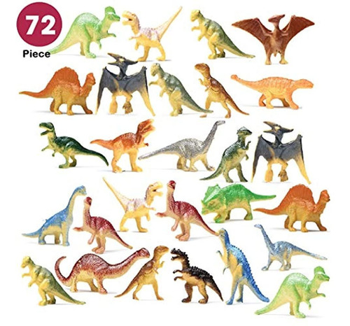 Caja Prextex De Mini Juguetes De Dinosaurio (72 Unidades) 