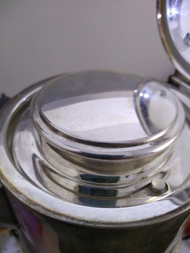 Jarra De Cristal Y Baño De Plata (Usado)
