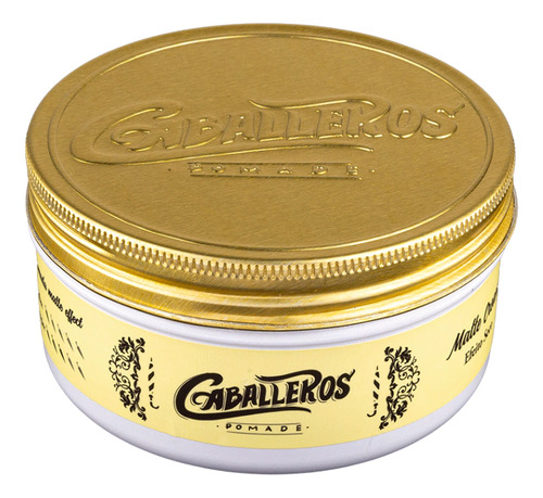 Pomada Matte Cream Caballeros Efeito Seco 100g