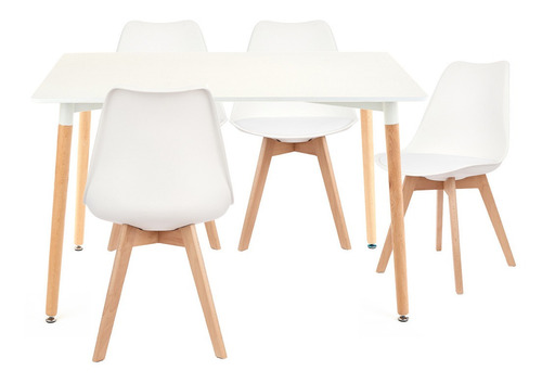 Juego Comedor - Eames - Mesa + 4 Sillas Tulip 