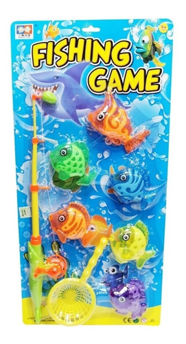 Set De Pesca Infantil Imantado 5 Peces Mas Accesorios 20264