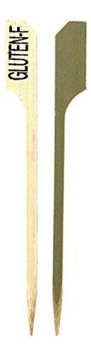 Bamboomn Glutenfree Label Marker Bamboo Paddle Pick 35 9cm 1