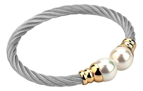 Chran-brazalete Con Cable Trenzado De Acero Inoxidable Y Pla