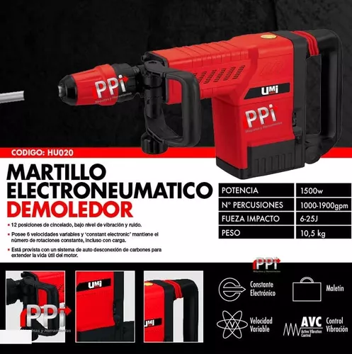 Martillo Demoledor Electroneumático - 1500w