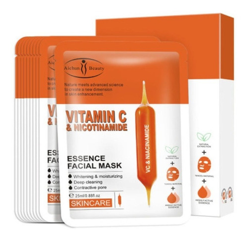 Mascarilla facial para piel mixta Aichun Beauty Skincare Vitamin C nicotinamide 250g y 25mL