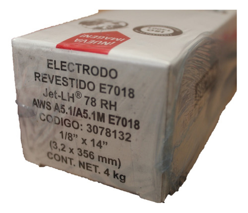 Caja De Electrodo Revestido E7018 1/8x14 Jet-lh(4kg) Lincoln