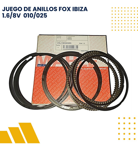 Juego De Anillos Vw Fox Polo Ibiza Spacefox 025/010mm