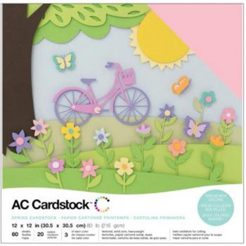 American Crafts Kit De Cardstock Kit Spring - 60 Sheets