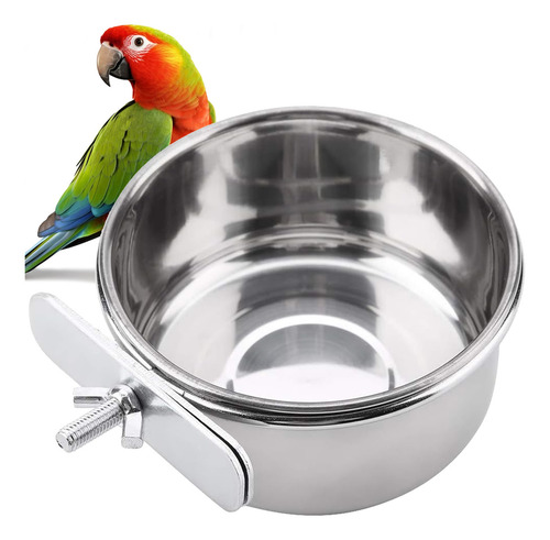 Pet King - Recipiente Tazon De Alimento Para Jaula De Acero 10 Oz (295 ml) Para Mascotas Perros, Conejos, Aves PK3097