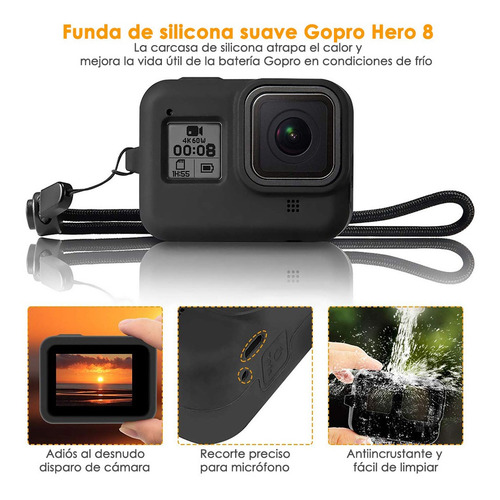 Imagen 2 de 6 de Kit De Carcasa Sumergible Estuche Para Guardar Gopro Hero 8