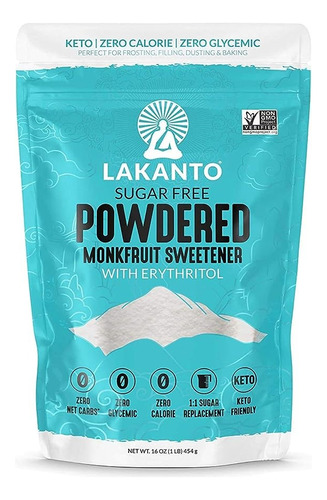 Lakanto Monkfruit Edulcorante Sustituto De Azúcar Glass Keto