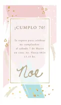 Comprar Invitación Cumpleaños 50 60 70 80 Años Digital Imprimible