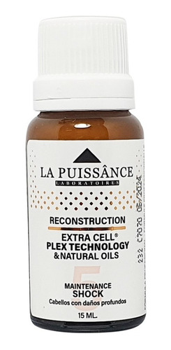 La Puissance Extra Cell Plex Shock Paso 5 Pelo Dañado X 15ml