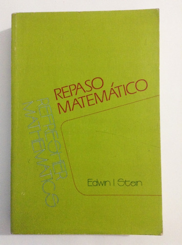 Libro Repaso Matemáticas En Español E Inglés Edwin Stein