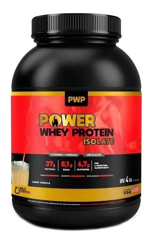 Imagen 1 de 1 de Suplemento en polvo Cibeles  PWP Whey Protein Isolate proteína sabor vainilla en pote de 1.816kg