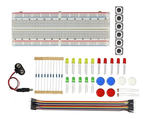 Kit De Eletrônica Iniciante + Protoboard M 830  + De 80 Pcs!