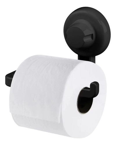 Portarrollos de papel higiénico negro para baño