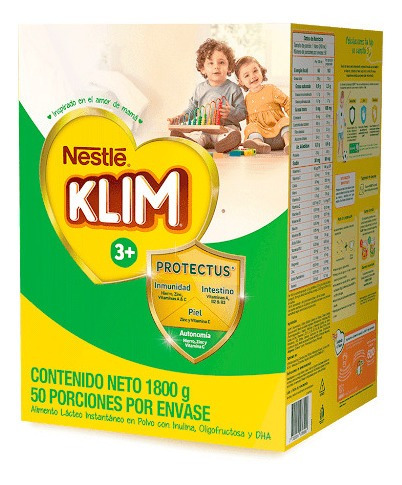 Alimento Lacteo Klim 3+ Prebio 3 Dha X1800g