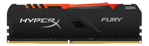 Memoria RAM Fury DDR4 RGB gamer color negro 8GB 1 HyperX HX432C16FB3A/8