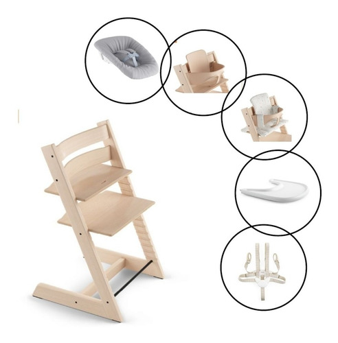 Stokke Tripp Trapp Newborn Baby Set Cojin Tray Arnes Natural