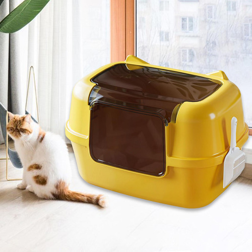 Caja De Arena Para Gatos Totalmente Cubierta Con Tapa Con