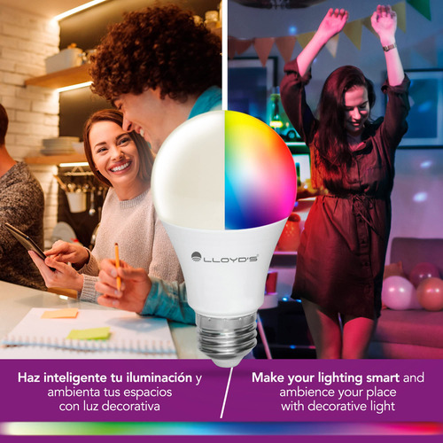 Foco Inteligente Wifi Multicolor Luz Blanca Fría Y Cálida