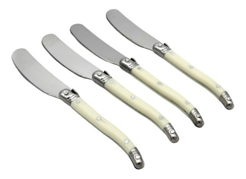 Set 4 Cuchillos Mantequilla Montpellier - Kw Kitchenware Color del mango Blanco