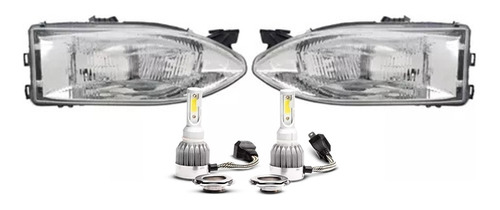 Juego Optica Fiat Palio 1997 1998 1999 2000 2001 + Cree Led